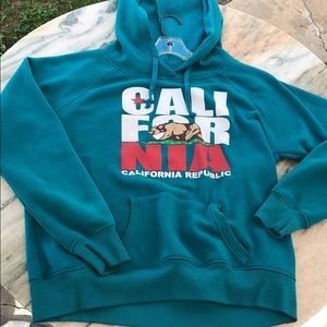 Turquoise CALIFORNIA hoodie